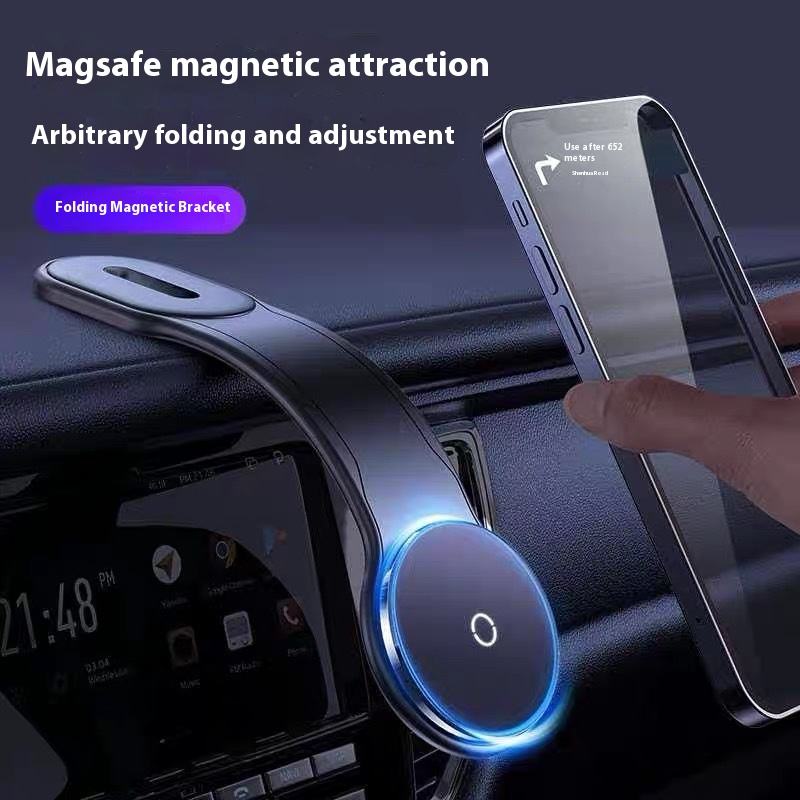 Vehicle magnetic wireless charging bracket