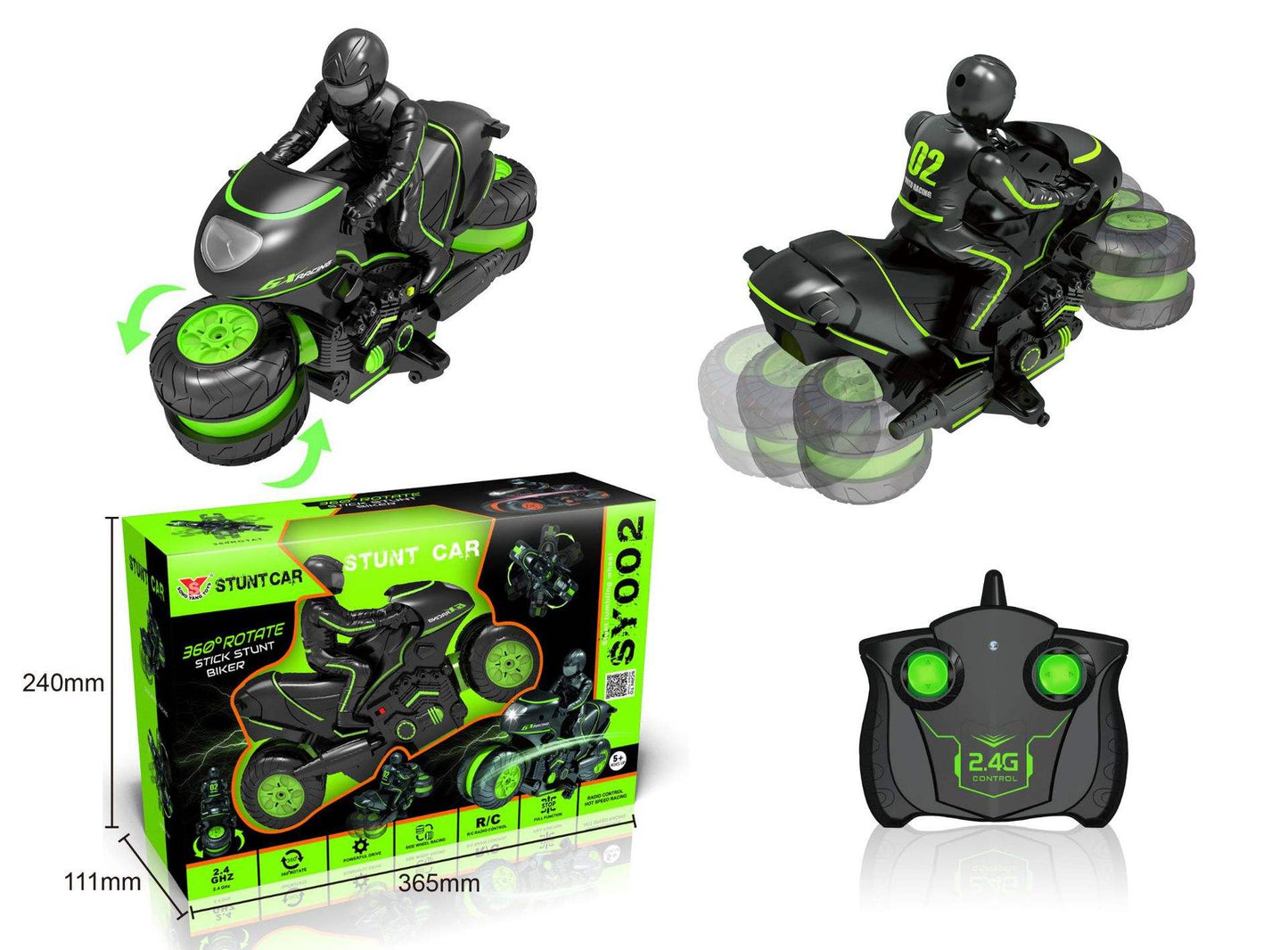 Children's Remote Control drift stunt motorcycle 2.4G