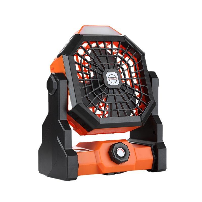 Foldable outdoor camping fan light