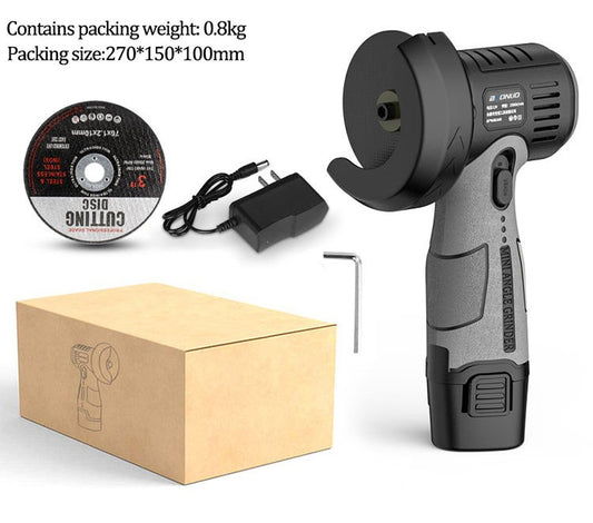 Portable lithium battery cordless angle grinder + 2 Batteries
