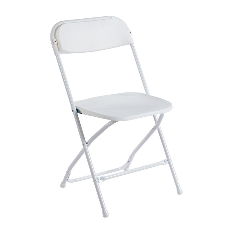 【 Ghana Spot 】White Folding Chair, Portable Durable, For Home & Office, In Stock🚚