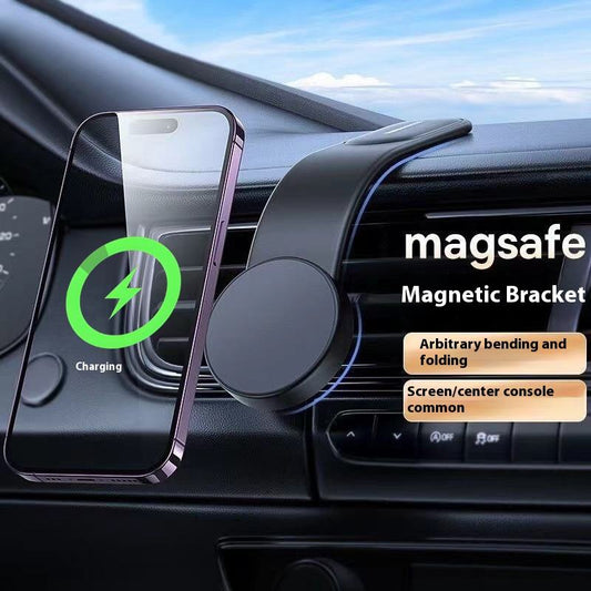 Vehicle magnetic wireless charging bracket