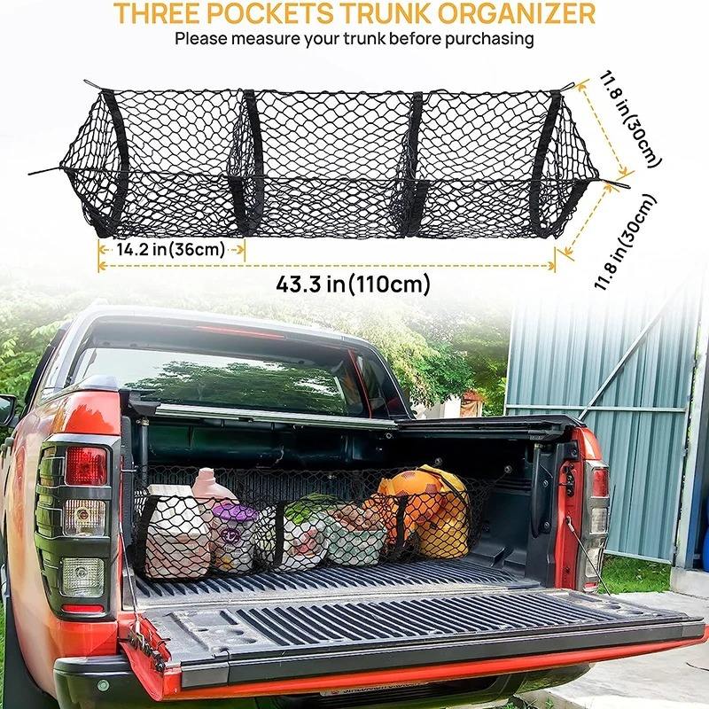 Multi-purpose car trunk storage net