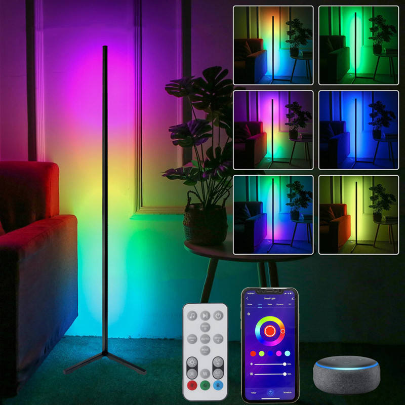 Floor-standing folding lamp