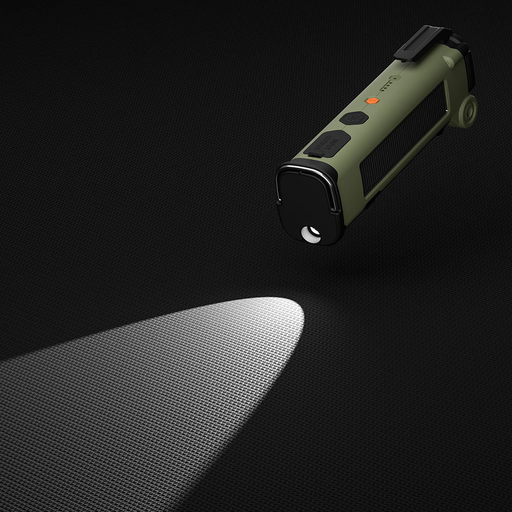 4-in-1 multifunctional emergency LED work light with window breaking hammer