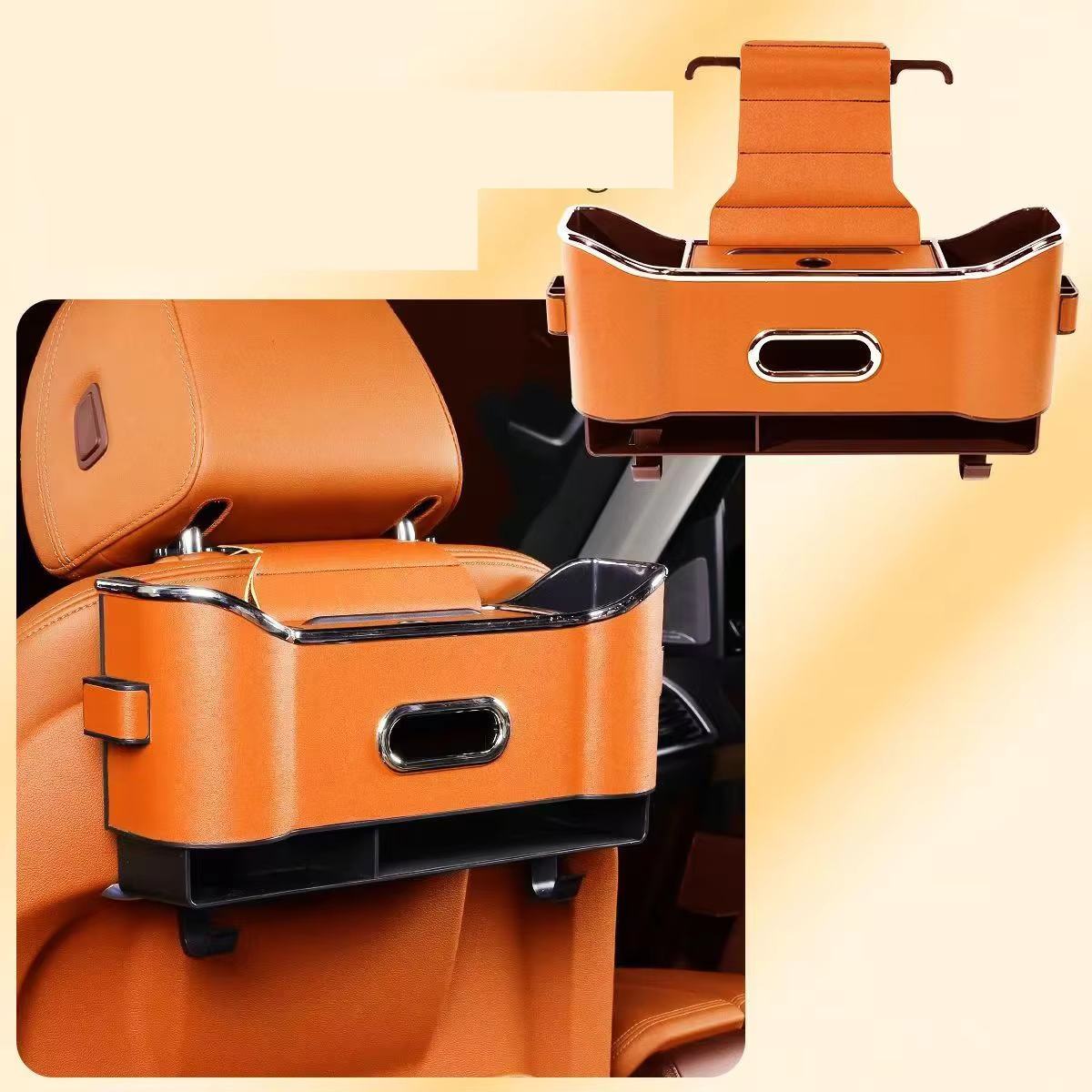 Car seat back multifunctional storage Box tissue box back seat cup holder hook