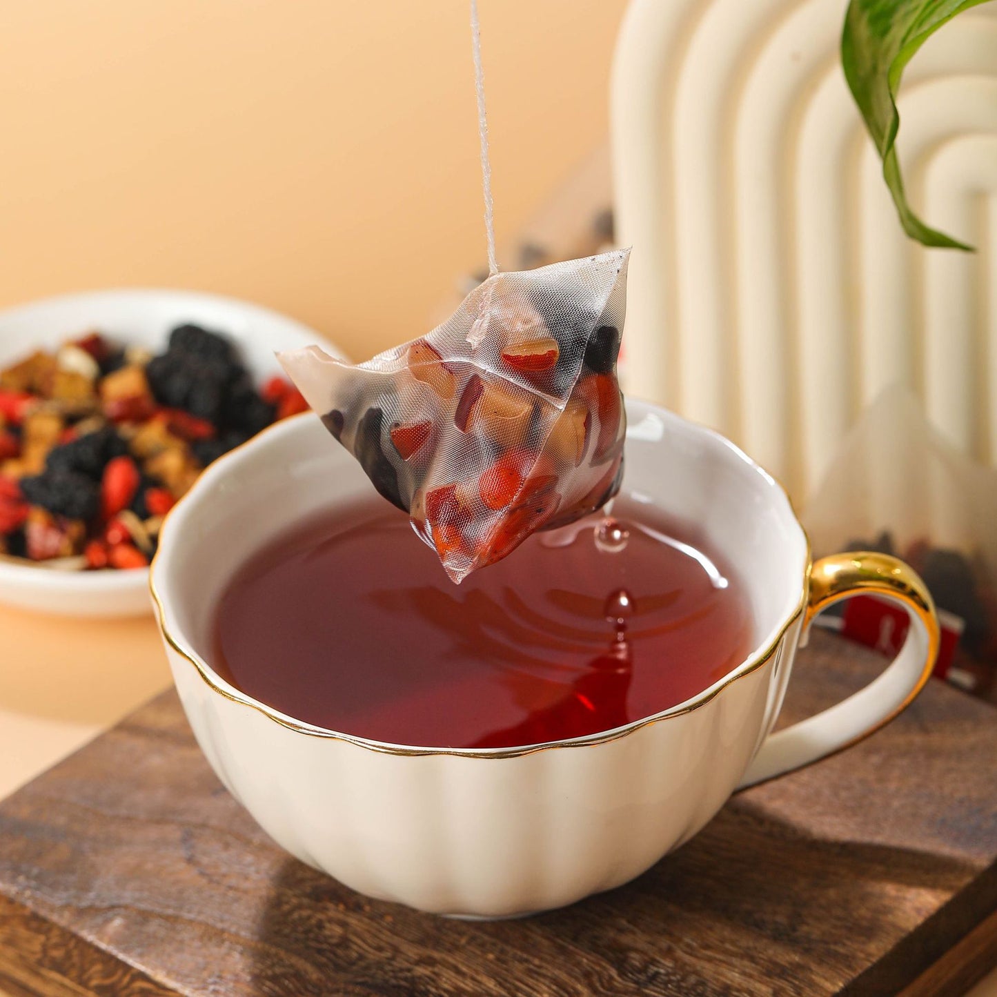 Ginseng Five Treasure TeaWolfberry, Mulberry, Red Date, Maca Combination Tea Bag. 30 bags per pack.