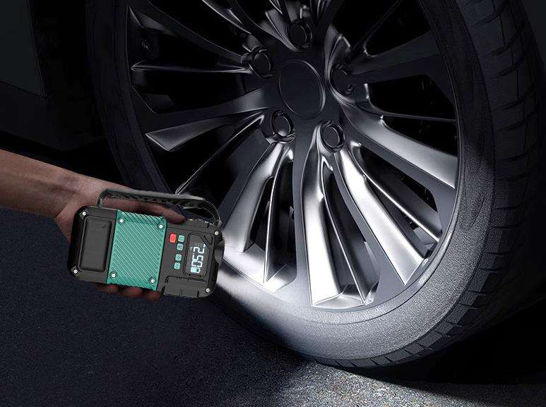 Car emergency jump starter, power bank, and tire inflator (8000 mAh)