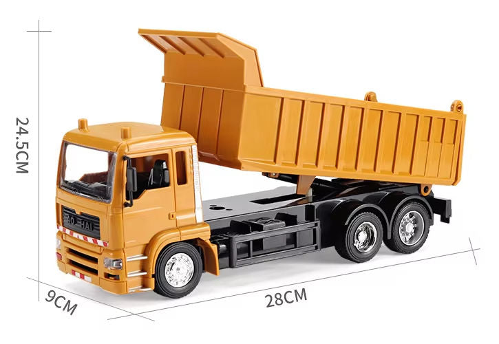 Remote control wireless dump truck light music 2.4G electric simulation loading and unloading dump truck