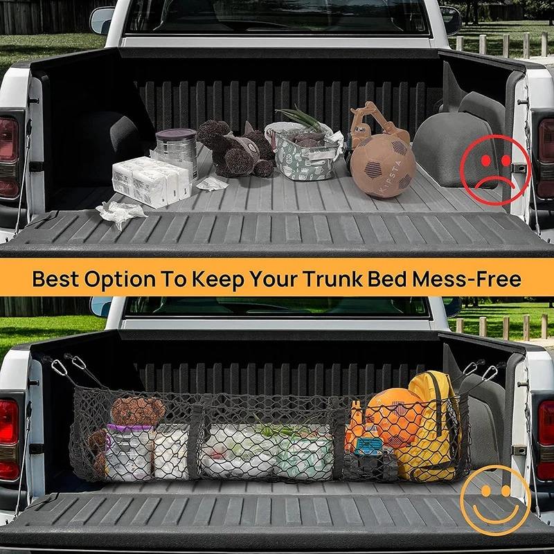 Multi-purpose car trunk storage net