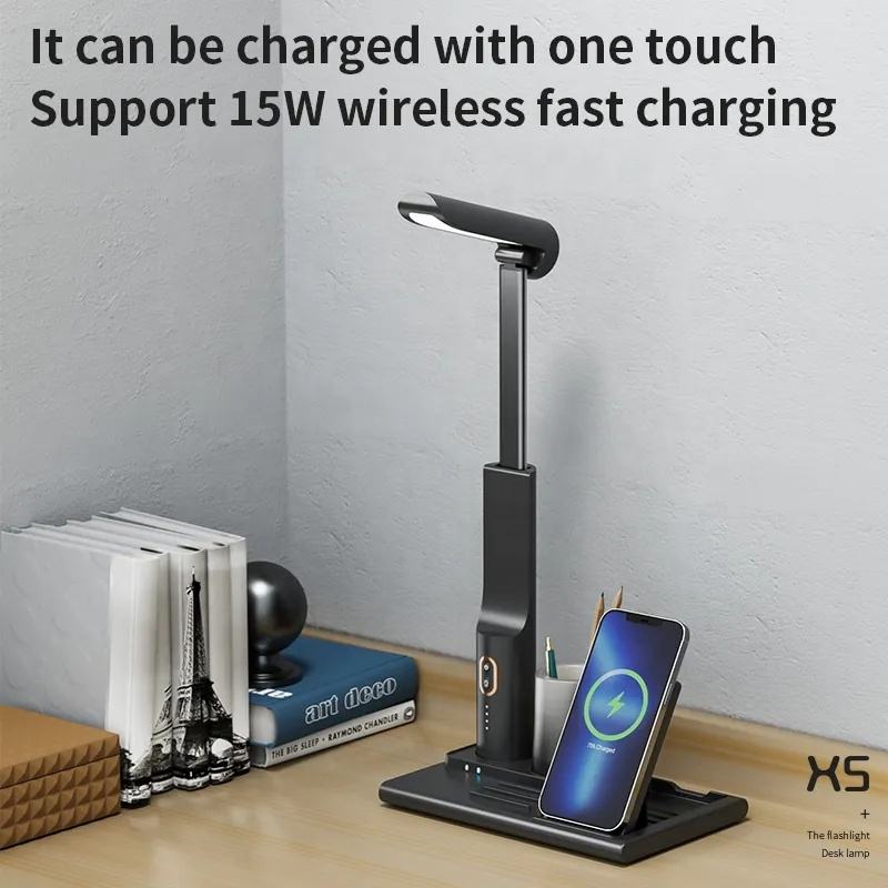 3-in-1 Multifunctional Magnetic Wireless Charger Desk Lamp