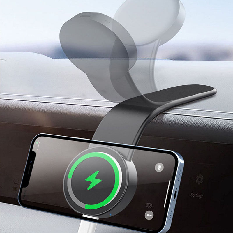 Vehicle magnetic wireless charging bracket