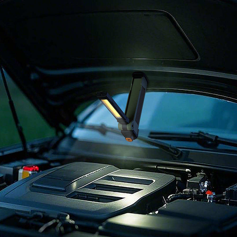 4-in-1 multifunctional emergency LED work light with window breaking hammer