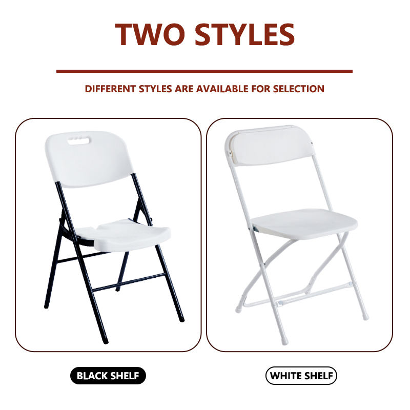 【 Ghana Spot 】White Folding Chair, Portable Durable, For Home & Office, In Stock🚚