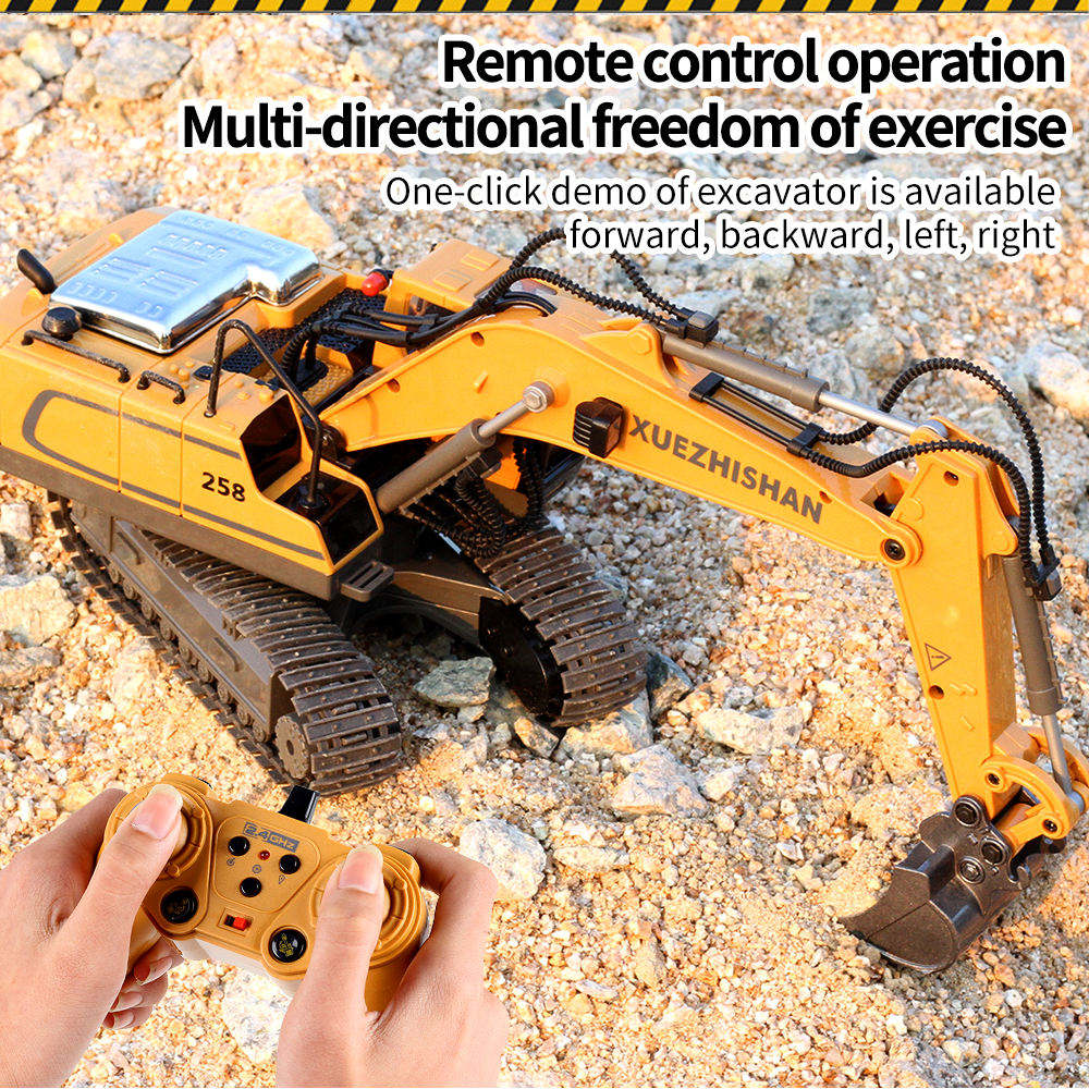 [24-hour delivery+Cash on delivery🔧 1:20 Alloy RC Excavator for Kids! Order Now!
