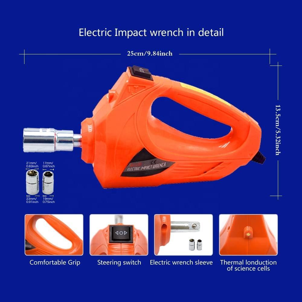 12V 5-ton Electric hydraulic jack+Electric wrench+Safety hammer set