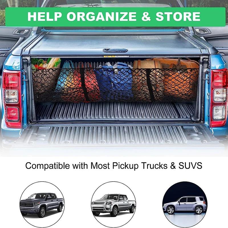 Multi-purpose car trunk storage net