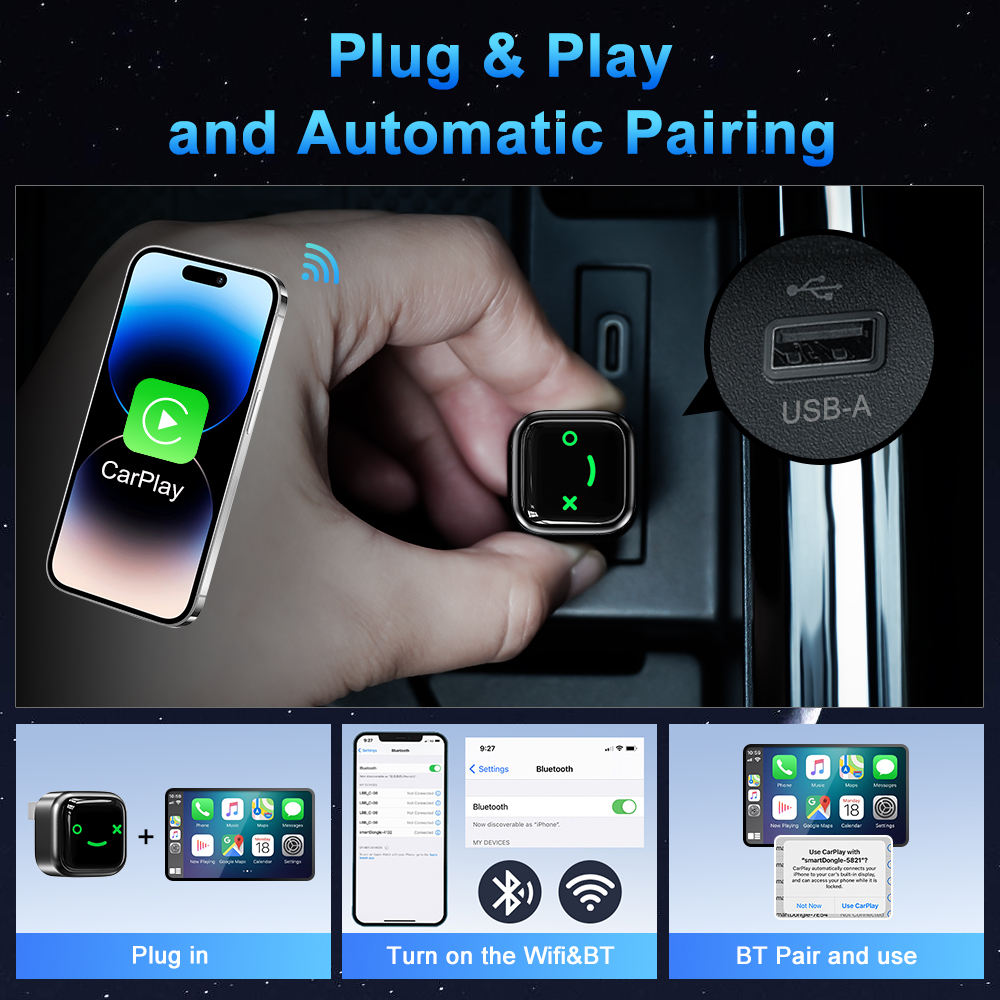 CarPlay wired device to wireless supports Apple system and Android system