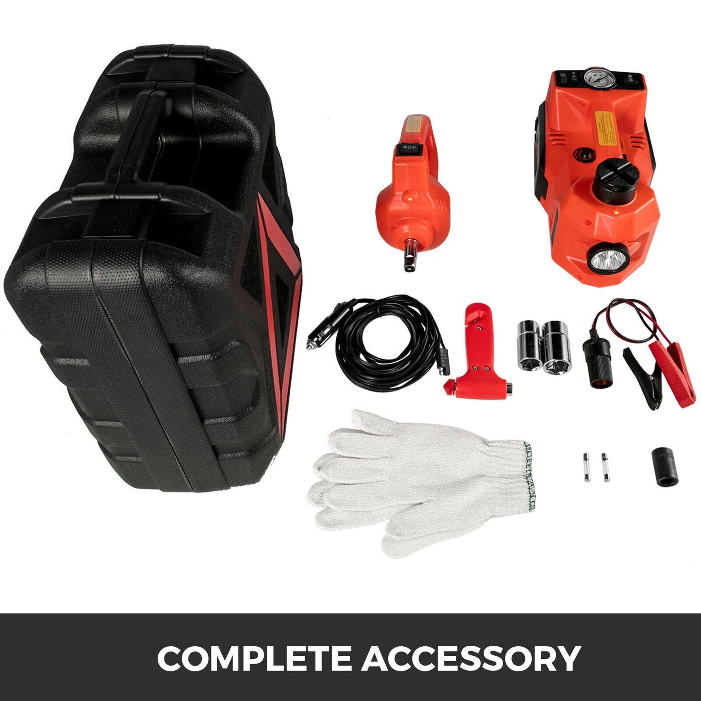 12V 5-ton Electric hydraulic jack+Electric wrench+Safety hammer set