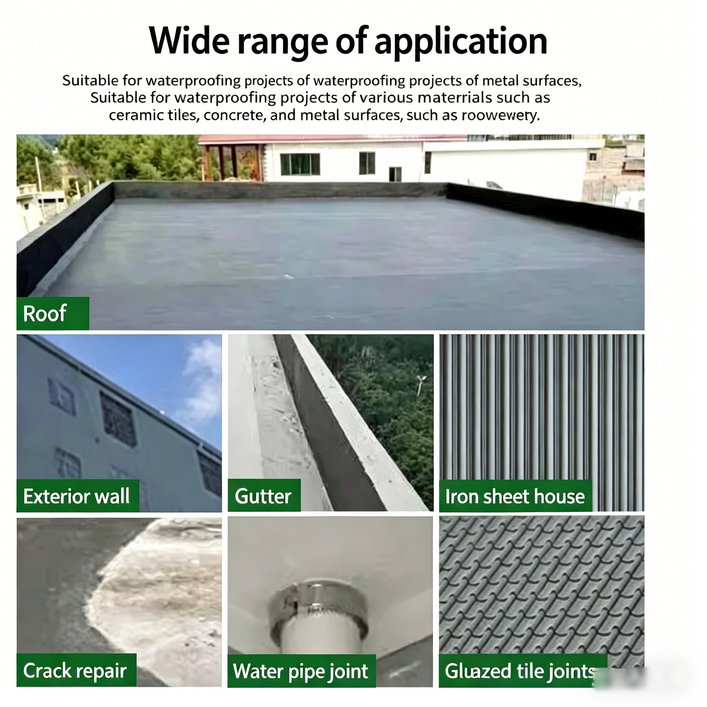 [ Ghana Spot ]Roof Leak Repair Waterproof Coating, Crack Sealant