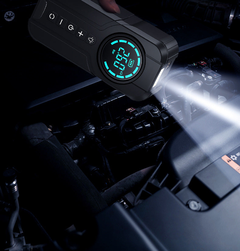 12V wireless jump starter for cars, including air pump and jump-start device.🚚【 Cash on Delivery】