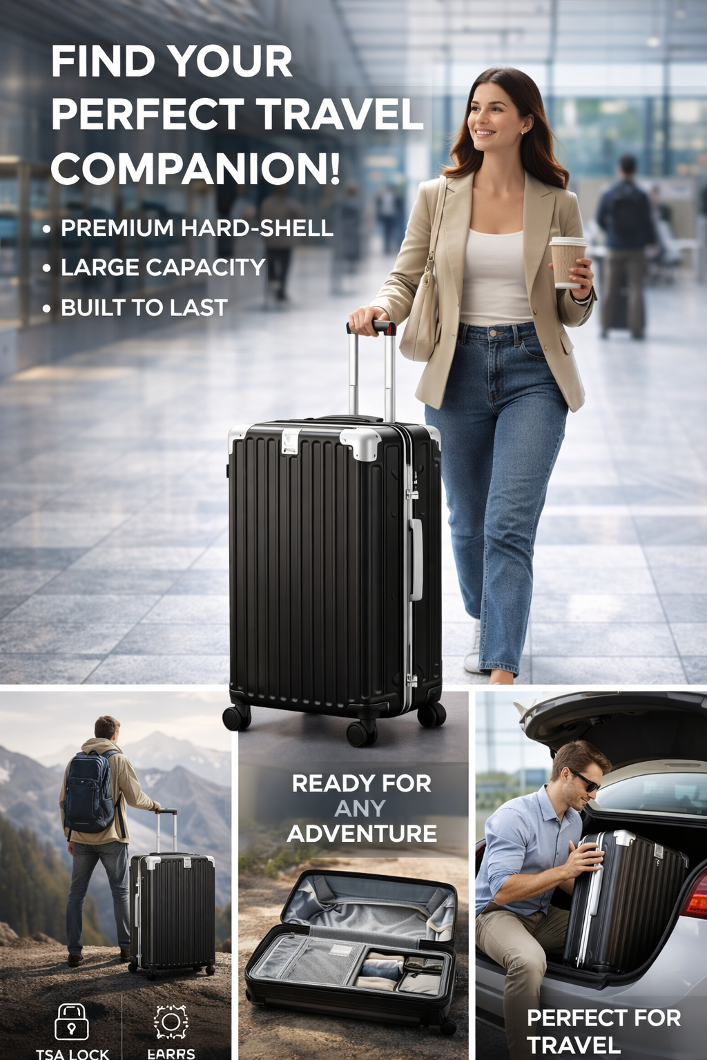 【 28-inch suitcase】Stylish Carry-On Suitcase, Lightweight & Durable, For All Journeys✈️