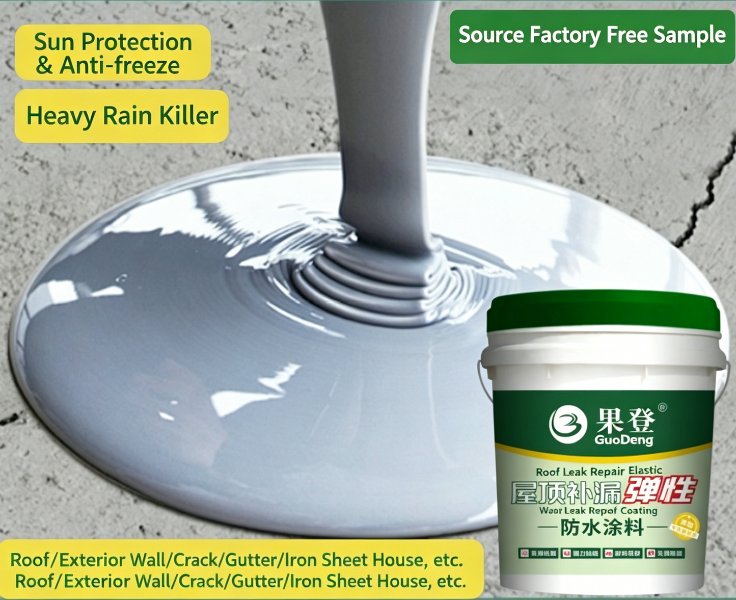 [ Ghana Spot ]Roof Leak Repair Waterproof Coating, Crack Sealant