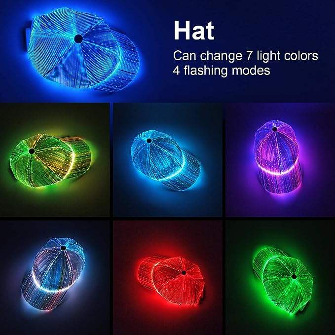 🌟 Ghana Spot🌟LED Glow Cap | Stand Out Instantly, Day or Night
