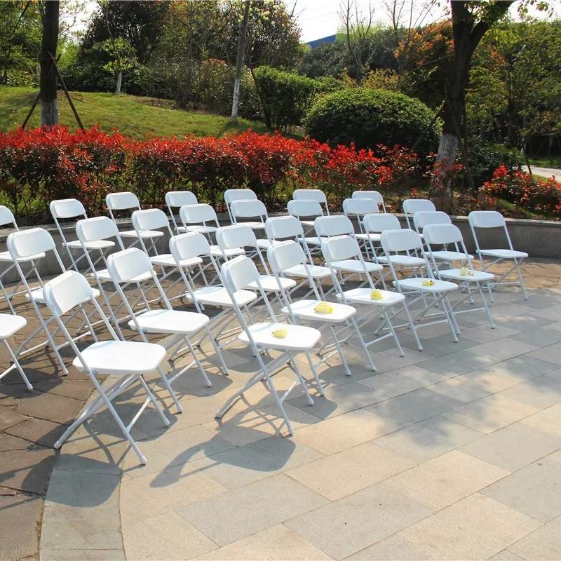 【 Ghana Spot 】White Folding Chair, Portable Durable, For Home & Office, In Stock🚚