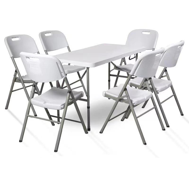 [ Ghana Spot ]White Folding Long Table, Portable Durable, For Home/Office/Event🚚